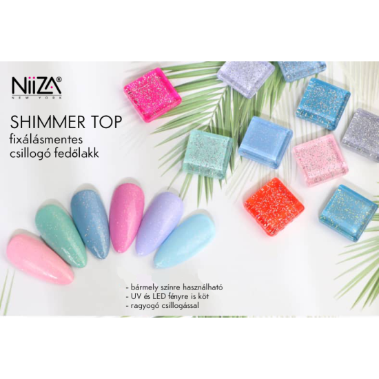 NiiZA Shimmer top fedőlakk #1 - 4ml NiiZA Shimmer top fedőlakk #1 - 4ml